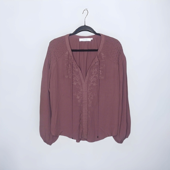 ASTR the Label Mauve Claudine Peasant Top - Picture 1 of 6